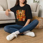 Praise the Lord Fall T-Shirt — Retro Pumpkin & Cross Christian Tee