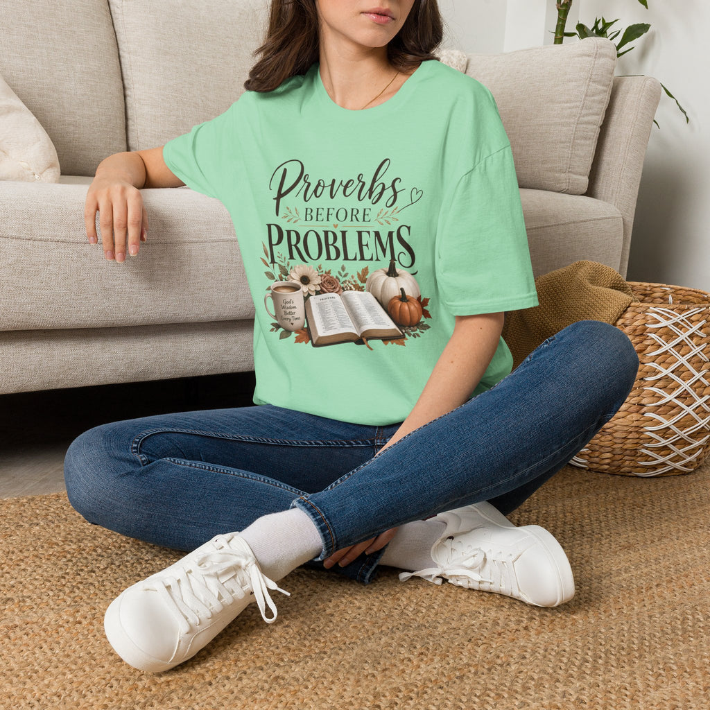 T-Shirt — "Proverbs Before Problems" Inspirational Christian Tee