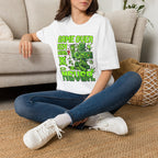 Video Game Christian T-Shirt — "Game Over? Sin Wins? Never." Neon Green Gamer Tee