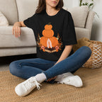 Pumpkin Stack T‑Shirt — Autumn Floral Fall Graphic Tee