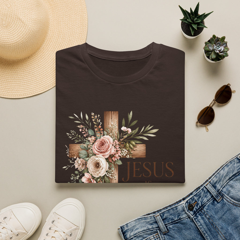 Jesus Floral Cross T-Shirt — Christian Faith Graphic Tee