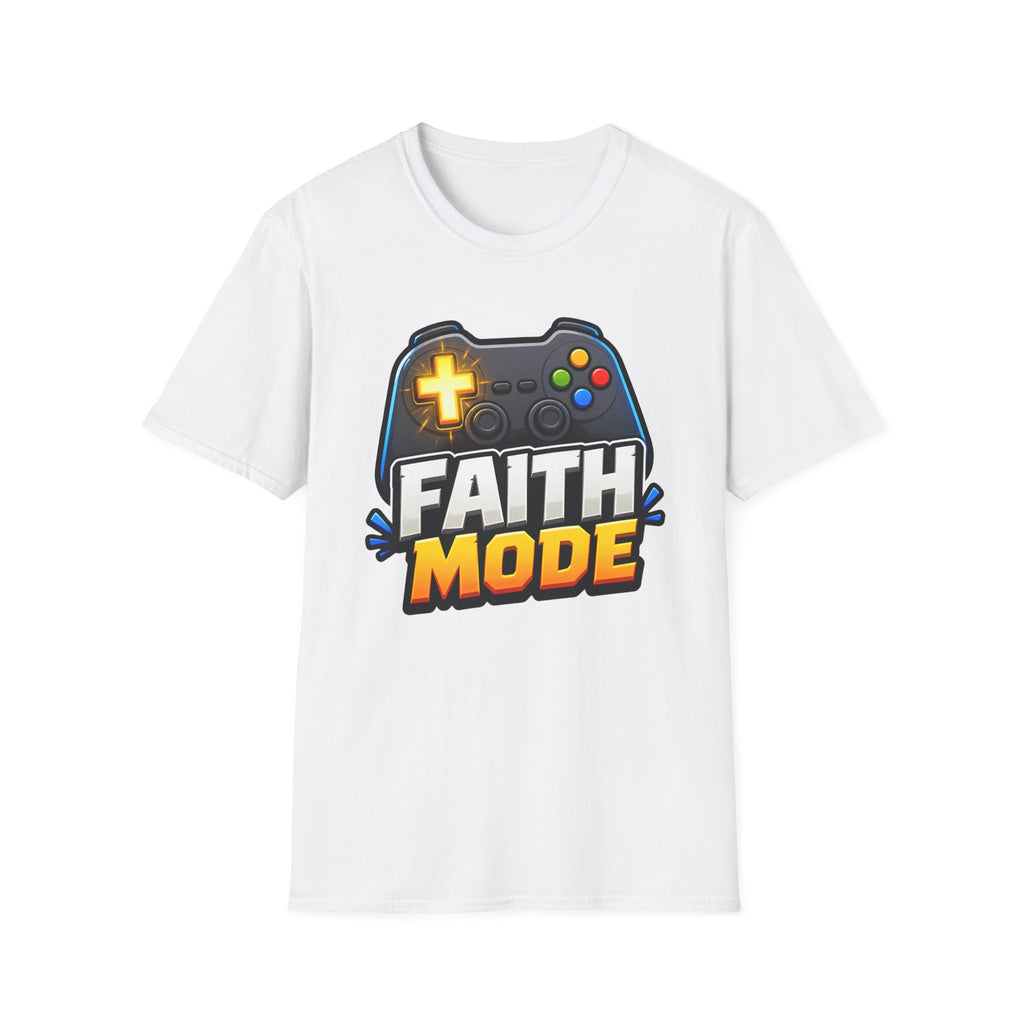 Faith Mode Gamer T-Shirt — Christian Video Game Controller Tee