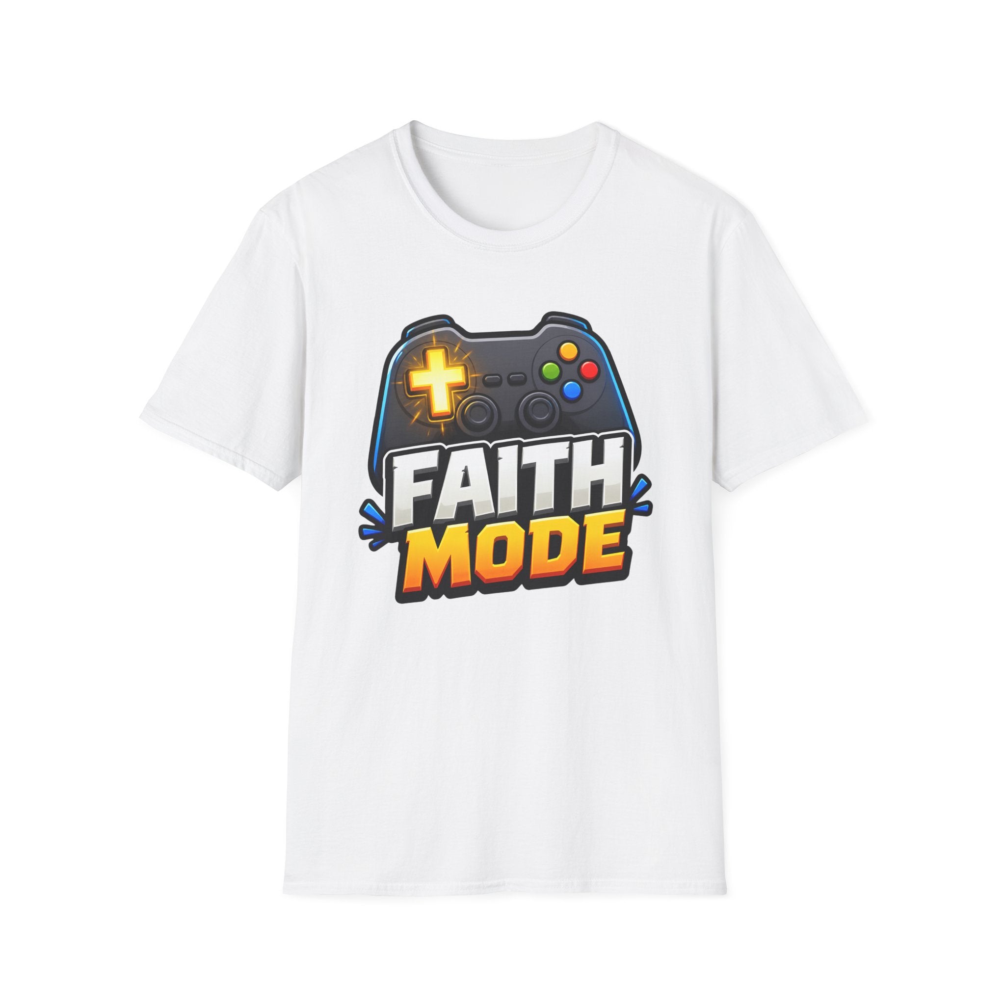 Faith Mode Gamer T-Shirt — Christian Video Game Controller Tee
