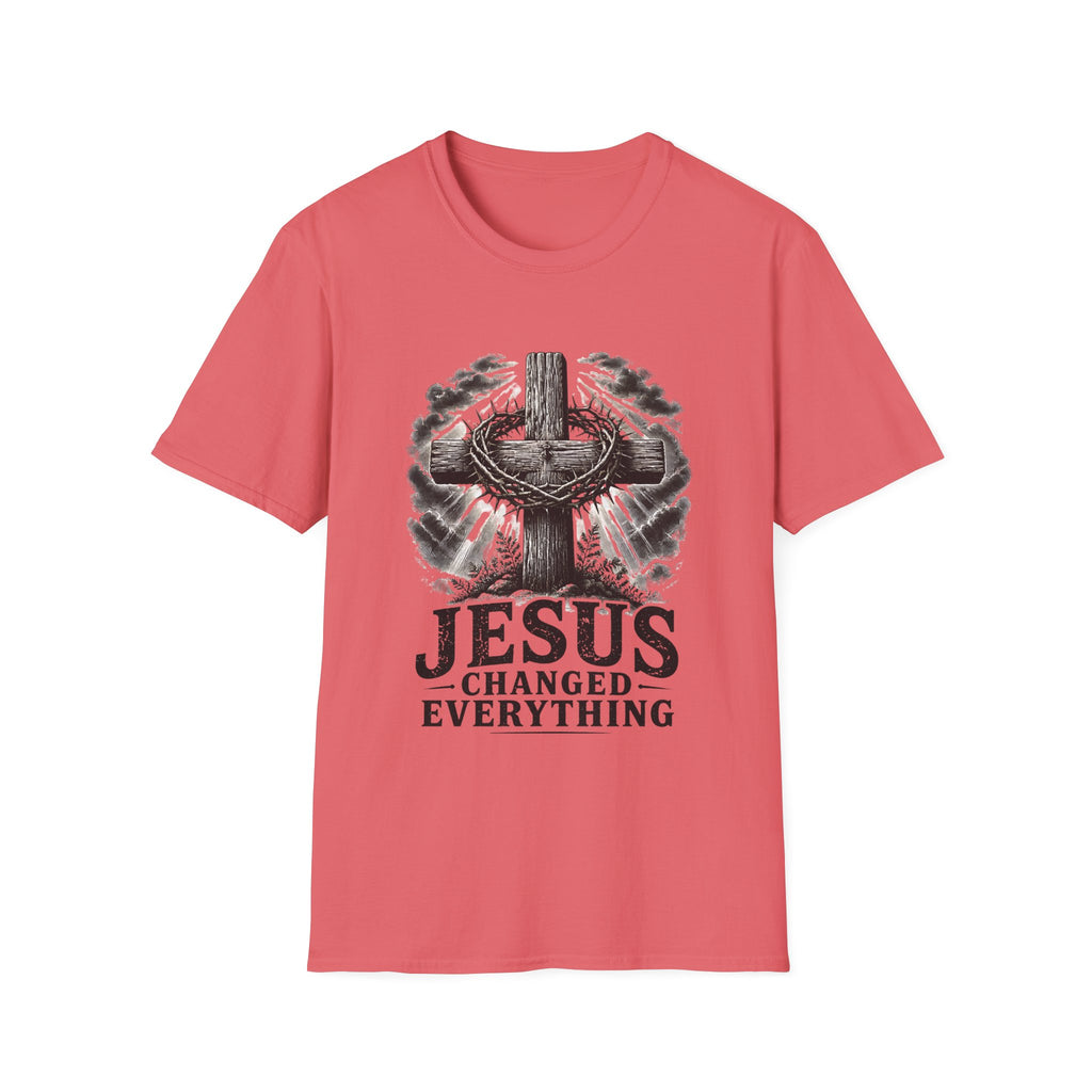 Christian Cross T-Shirt — "Jesus Changed Everything" Faith Tee