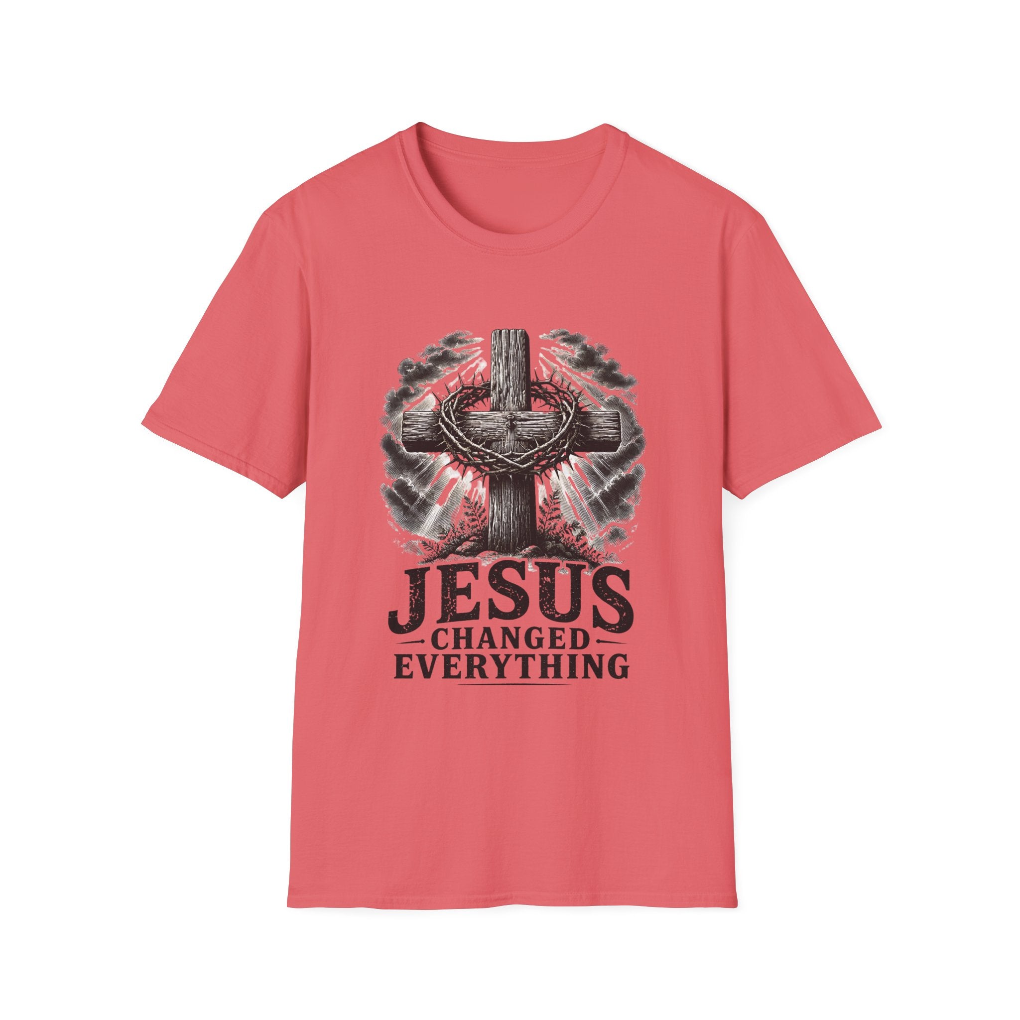 Christian Cross T-Shirt — "Jesus Changed Everything" Faith Tee