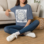 God Is Working Behind The Scenes Floral T-Shirt — Inspirational Christian Tee