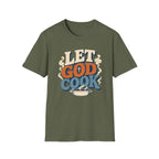 Let God Cook T-Shirt — Faith-Inspired Vintage Kitchen Graphic Tee