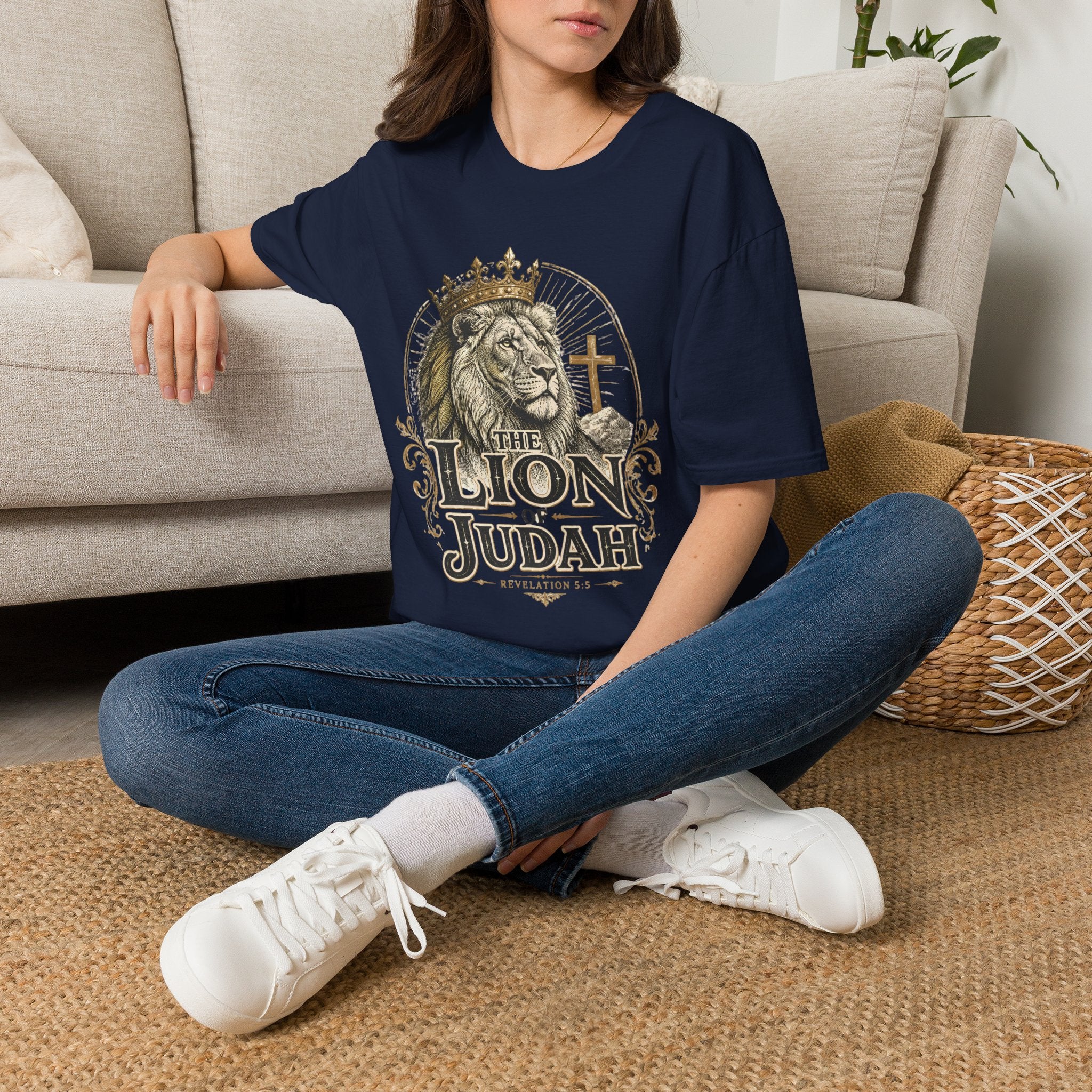 Lion of Judah T-Shirt — Christian Faith King Lion Graphic Tee