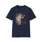 Jesus Floral Cross T-Shirt — Christian Faith Graphic Tee