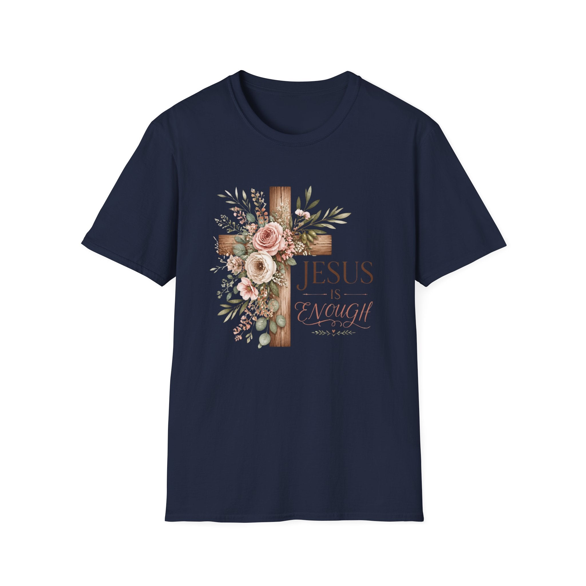Jesus Floral Cross T-Shirt — Christian Faith Graphic Tee