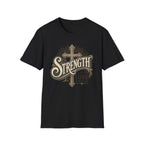 Strength Cross T‑Shirt — 'The Lord Is My Peace' Christian Faith Tee