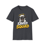 Saved Squad T‑Shirt — Cute Angel Sheep Graphic Tee for Christian Youth & Church Groups