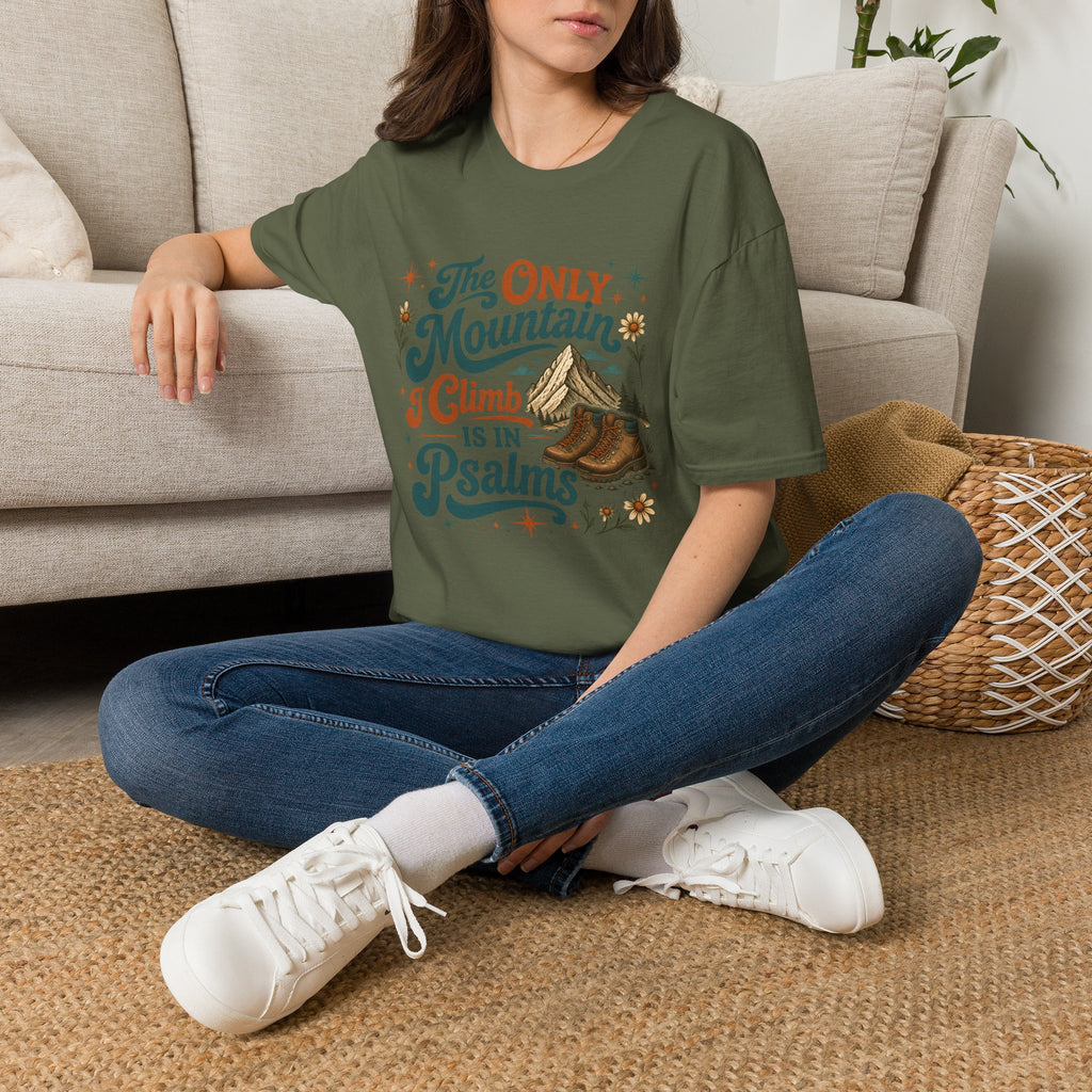 Mountain Psalms T-Shirt — "The Only Mountain I Climb Is in Psalms"