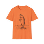 Fish Illustration T-Shirt — Vintage Leaping Trout Graphic