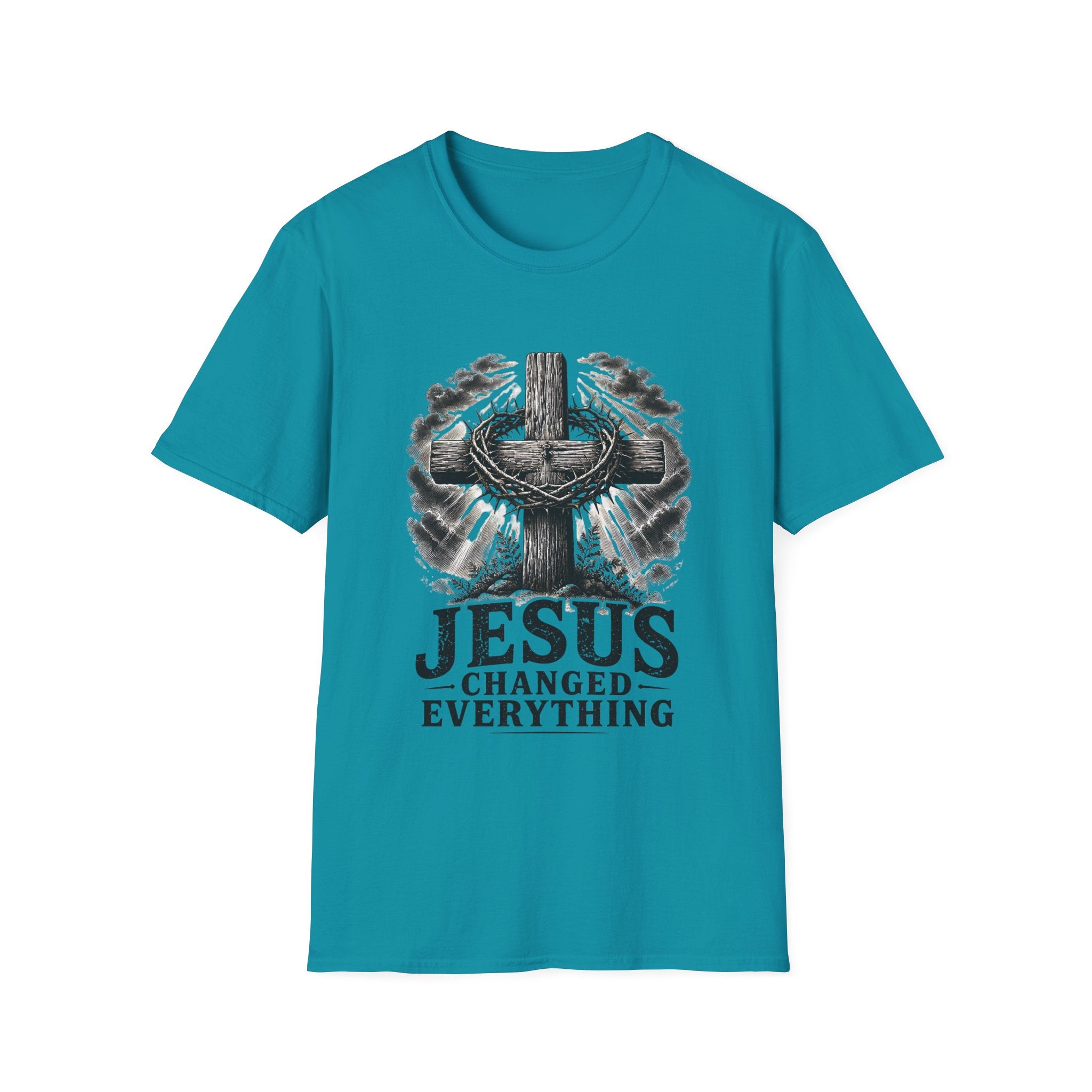 Christian Cross T-Shirt — "Jesus Changed Everything" Faith Tee