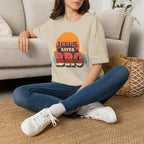 Christian T-Shirt — "Jesus Saves Bro" Retro Sunset Tee