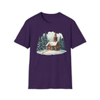 T-Shirt — Cozy Winter Chapel Graphic Tee (Snowy Pine Church)
