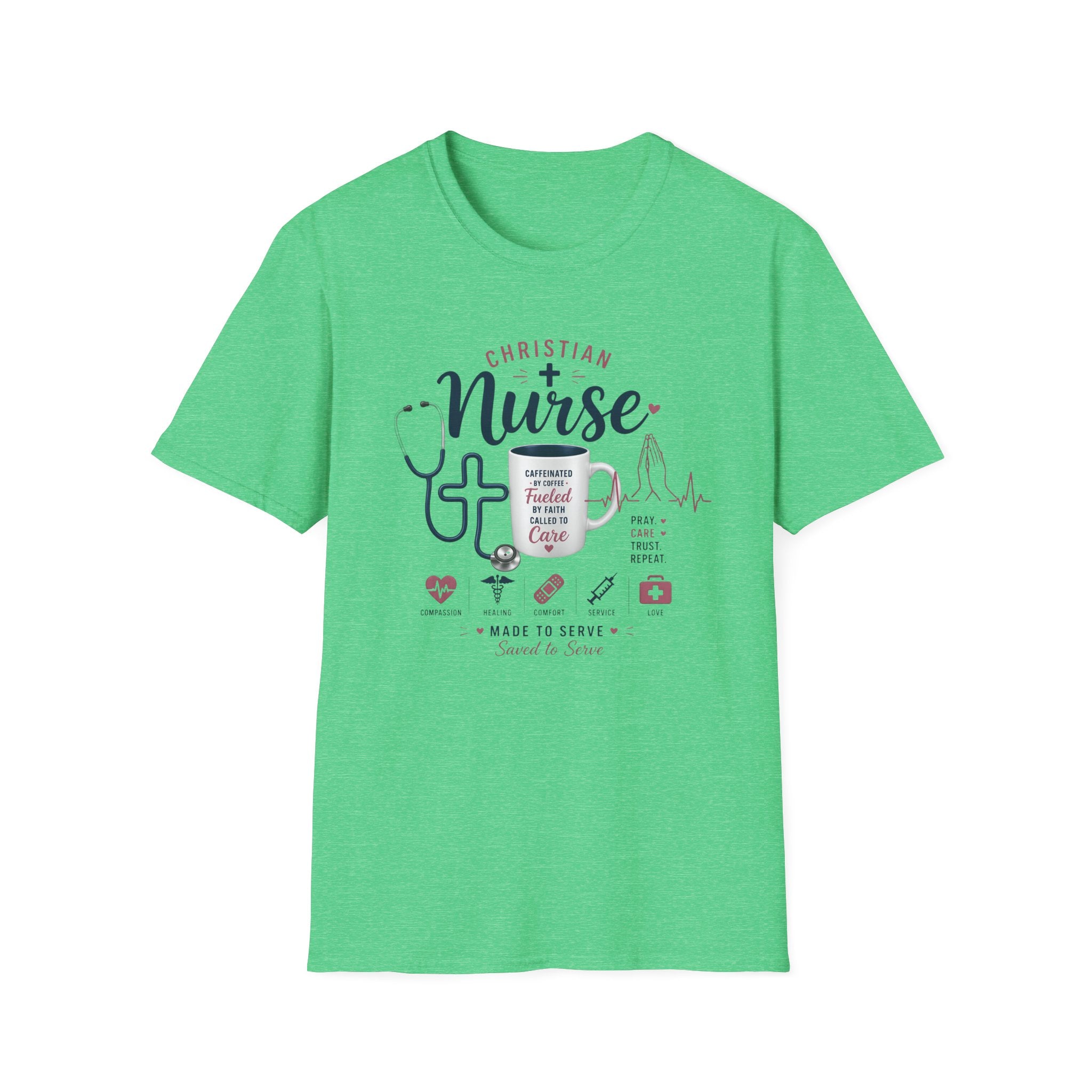 Christian Nurse T-Shirt — Faith Fueled Nursing Tee