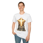 Light of the World T-Shirt — Radiant Cross Christian Faith Tee
