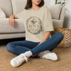 Christian Cross Floral T-Shirt — "Jesus Enough" Inspirational Tee