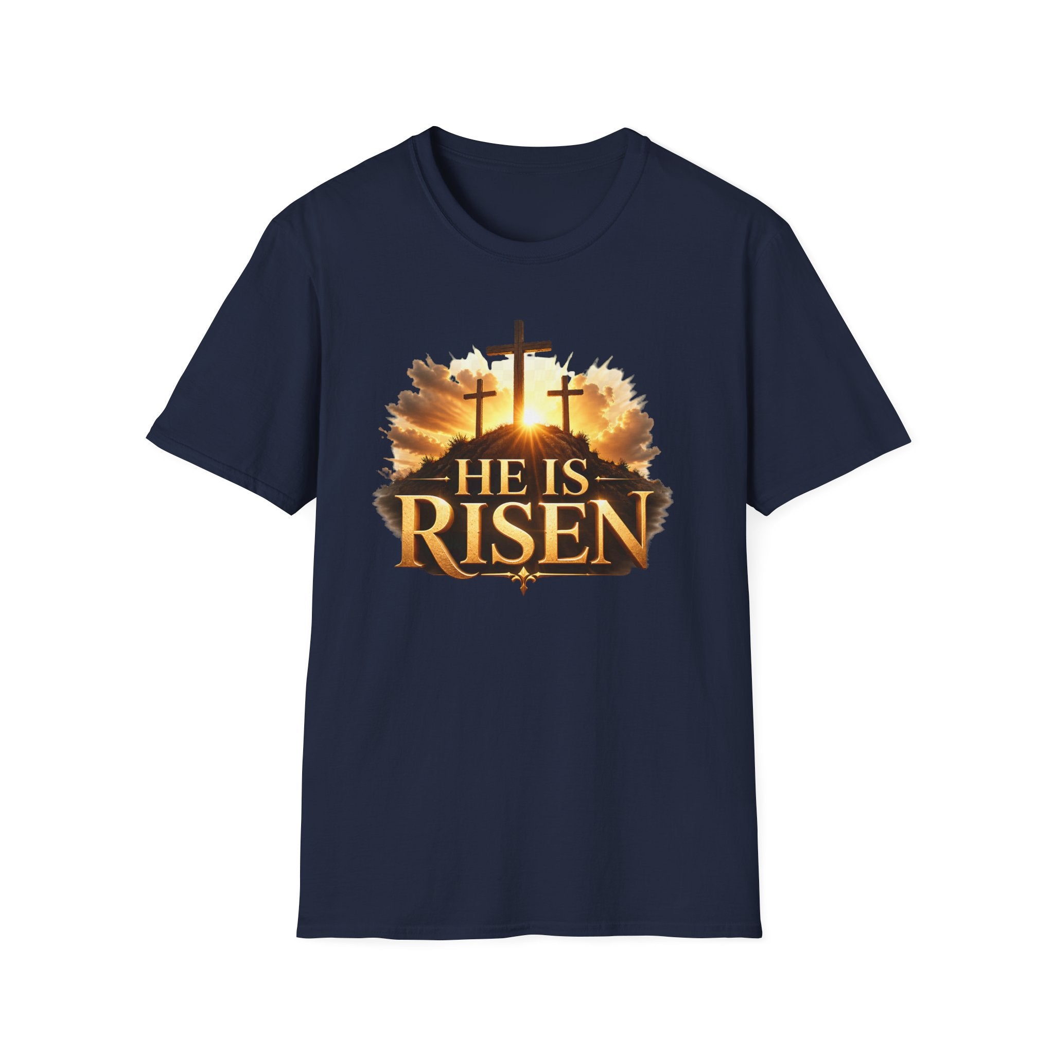 He Is Risen T-Shirt — Easter Christian Cross Resurrection Tee