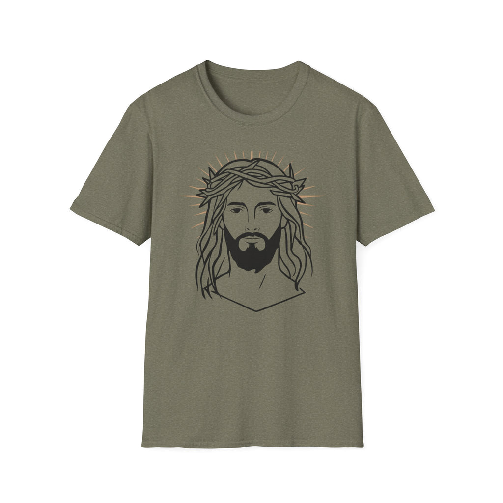 Jesus Portrait T-Shirt — Crown of Thorns Faith Tee