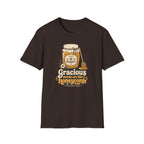 Honey Jar T-Shirt — "Gracious words are like a honeycomb" Cozy Floral Tee