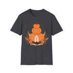 Pumpkin Stack T‑Shirt — Autumn Floral Fall Graphic Tee