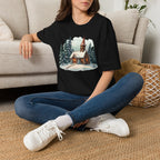 T-Shirt — Cozy Winter Chapel Graphic Tee (Snowy Pine Church)