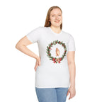 Christmas Prayer Hands T-Shirt — Holiday Wreath Faith Tee