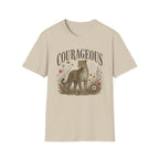 Courageous Leopard T-Shirt — Vintage Floral Wildlife Graphic Tee