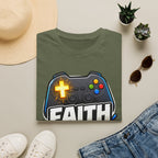 Faith Mode Gamer T-Shirt — Christian Video Game Controller Tee