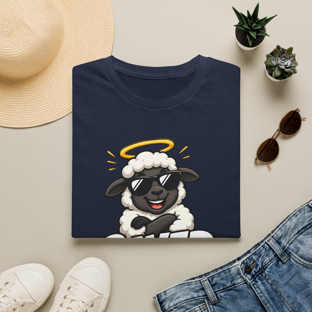 Saved Squad T‑Shirt — Cute Angel Sheep Graphic Tee for Christian Youth & Church Groups