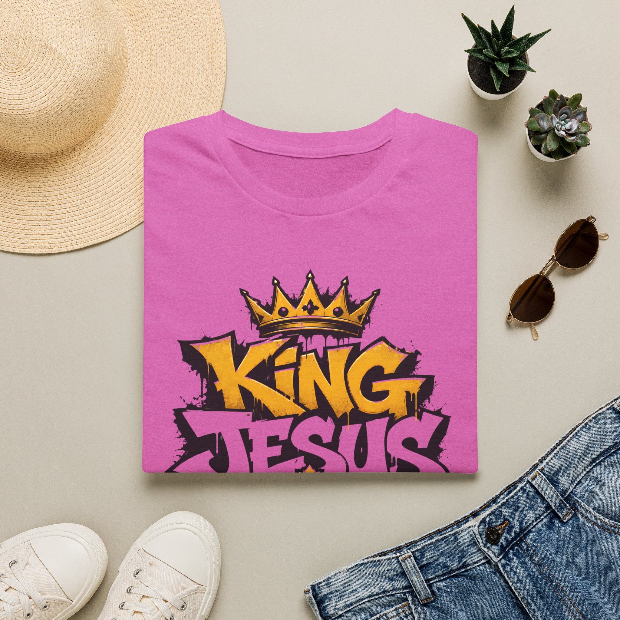 King Jesus T-Shirt — Crowned Faith Graphic Tee