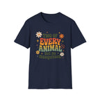 T-Shirt — Two of Every Animal But No Mosquitoes Retro Floral Graphic Tee