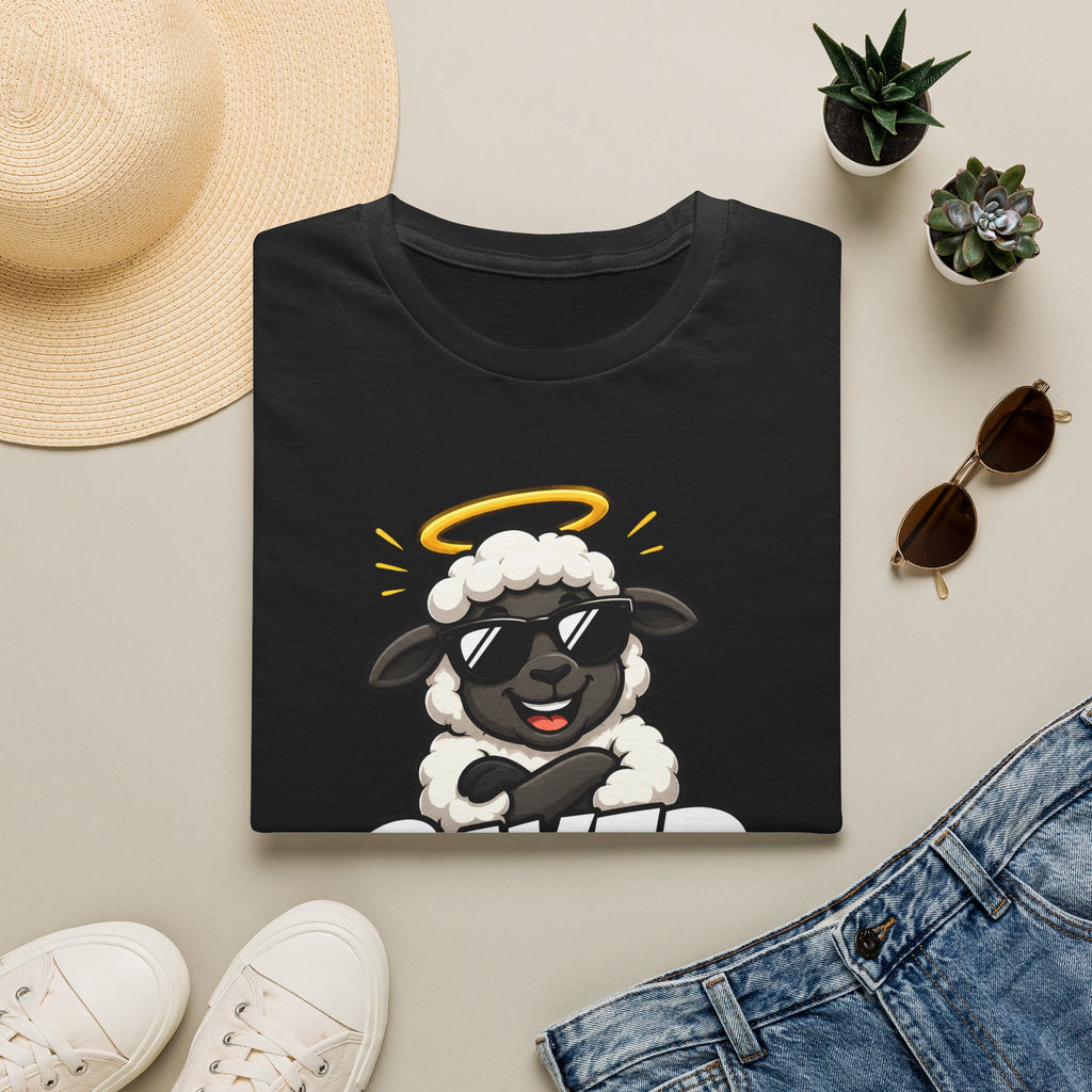 Saved Squad T‑Shirt — Cute Angel Sheep Graphic Tee for Christian Youth & Church Groups