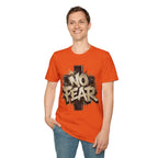 No Fear Graffiti T-Shirt — Bold Streetwear Tee with Cross Design