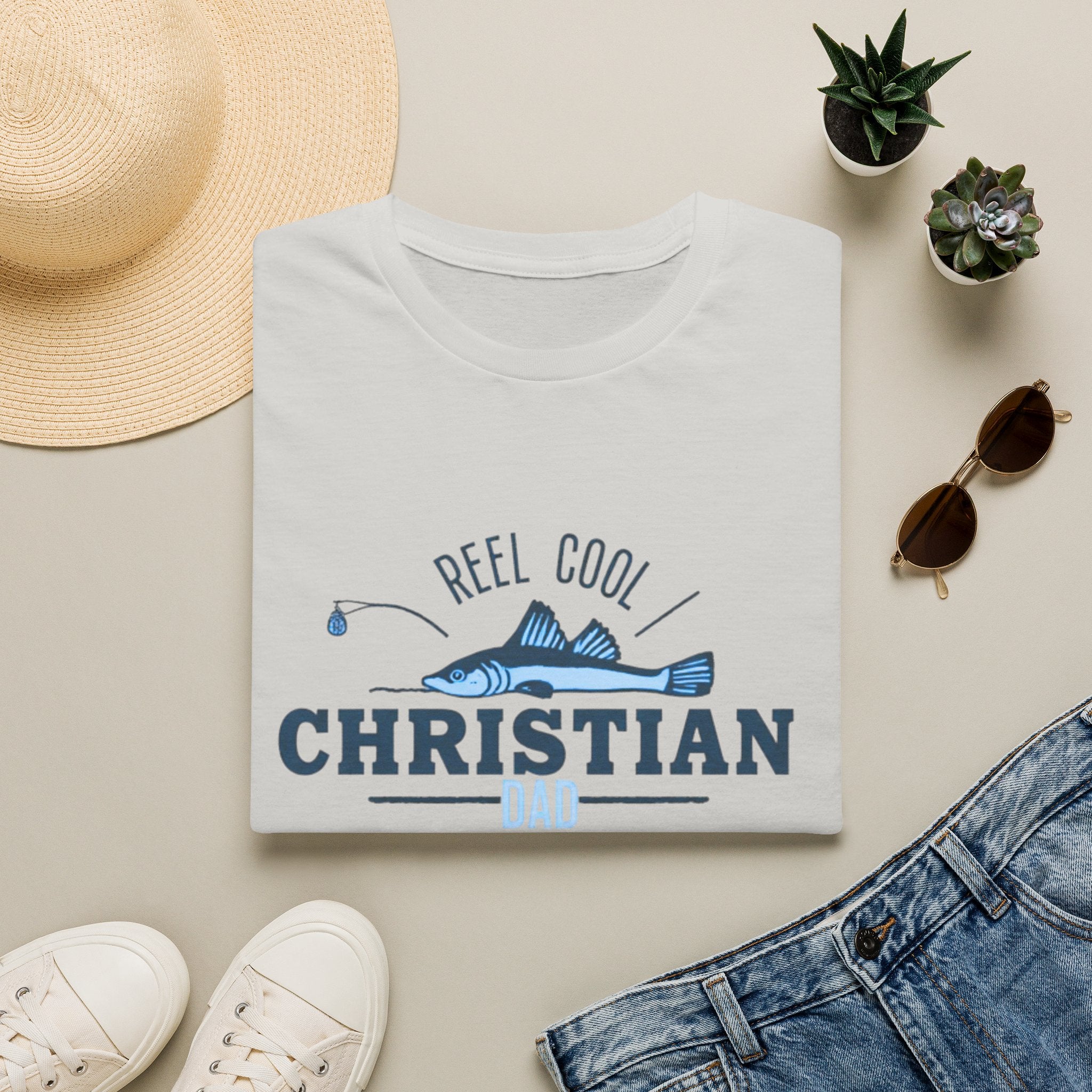 Reel Cool Christian Dad T-Shirt — Fishing Faith Father Gift