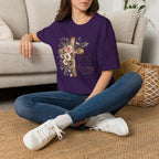 Jesus Floral Cross T-Shirt — Christian Faith Graphic Tee