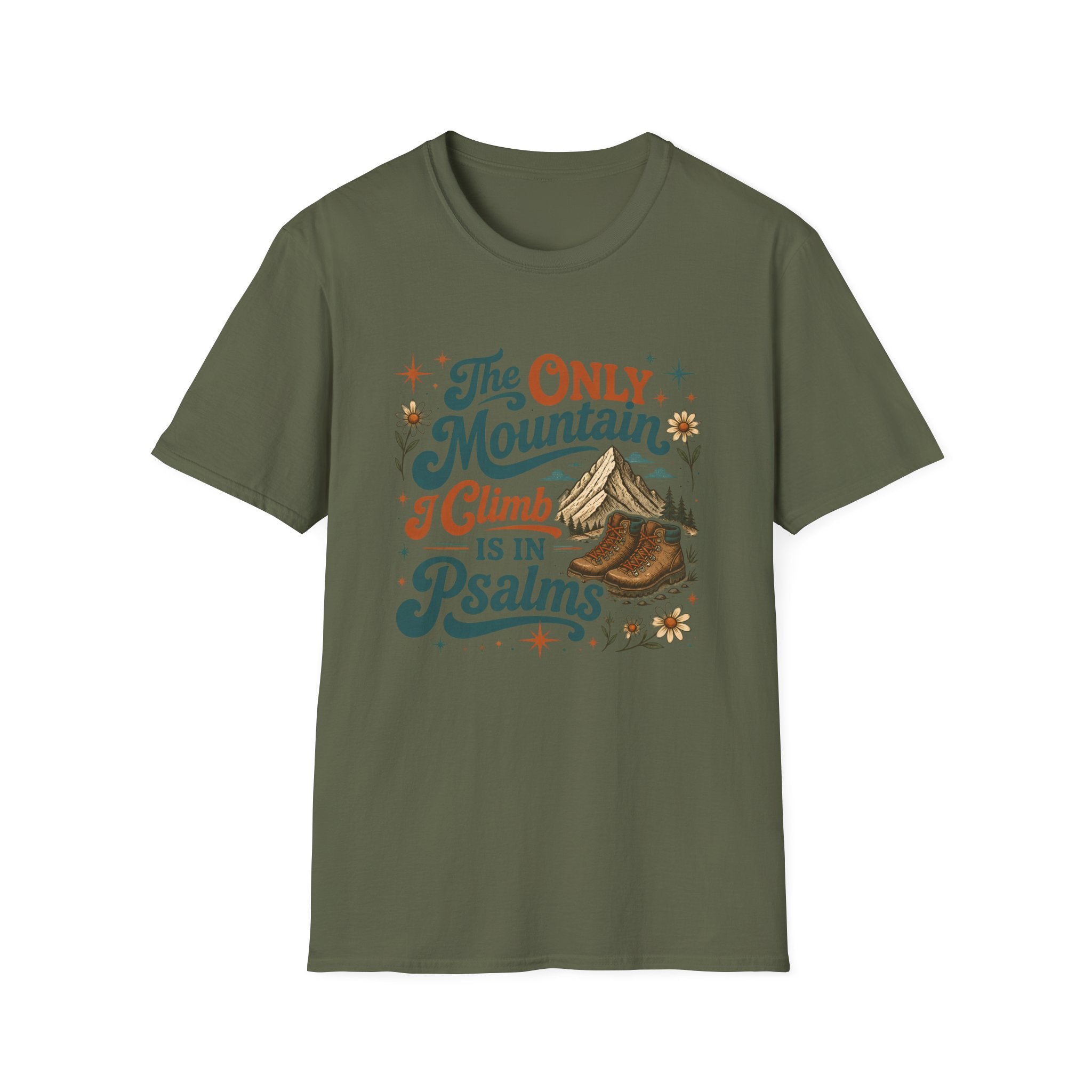 Mountain Psalms T-Shirt — "The Only Mountain I Climb Is in Psalms"