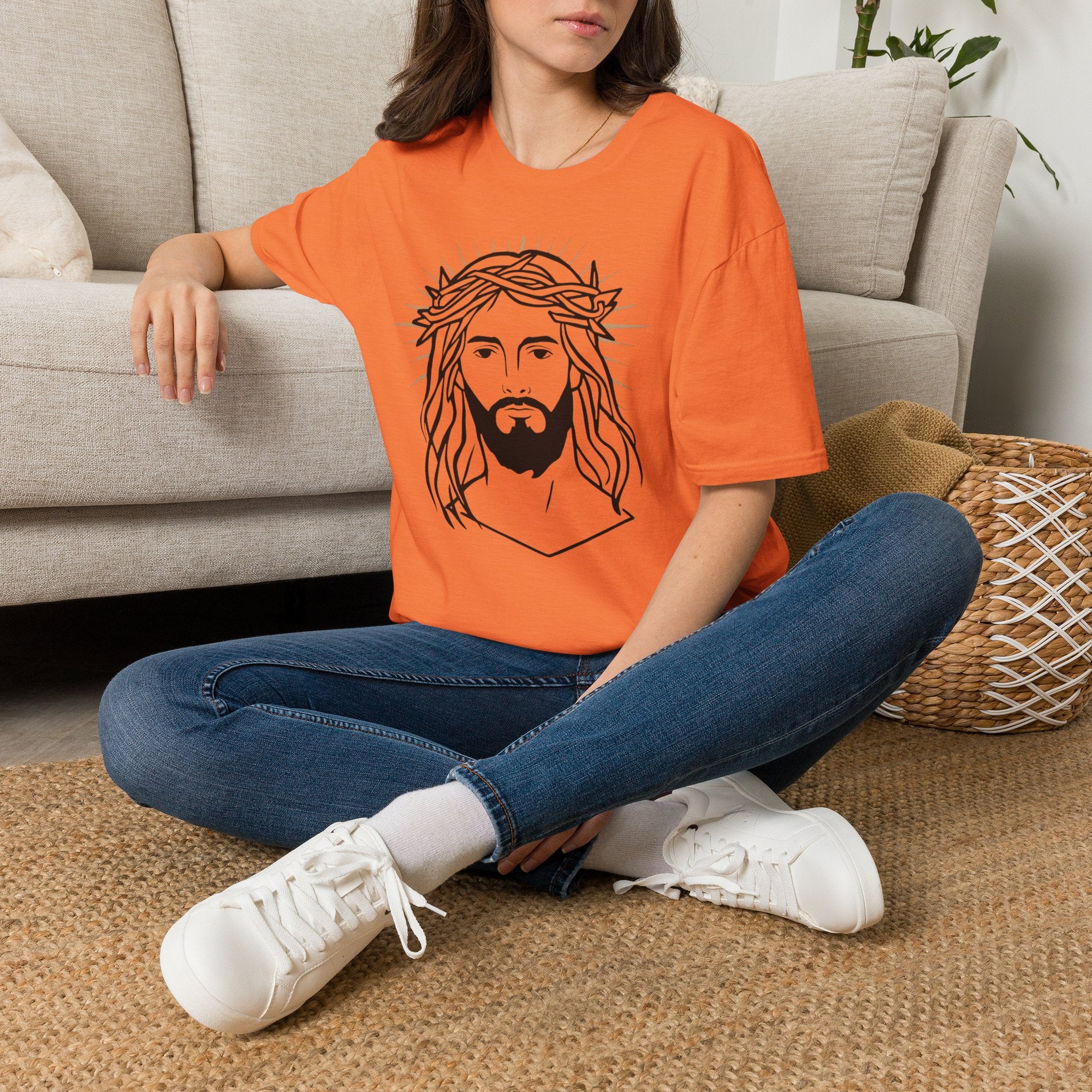 Jesus Portrait T-Shirt — Crown of Thorns Faith Tee
