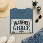 Washed By Grace T‑Shirt — Christian Faith Cross Tee
