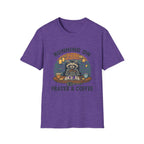 T‑Shirt — Running On Prayer & Coffee Raccoon Graphic Tee