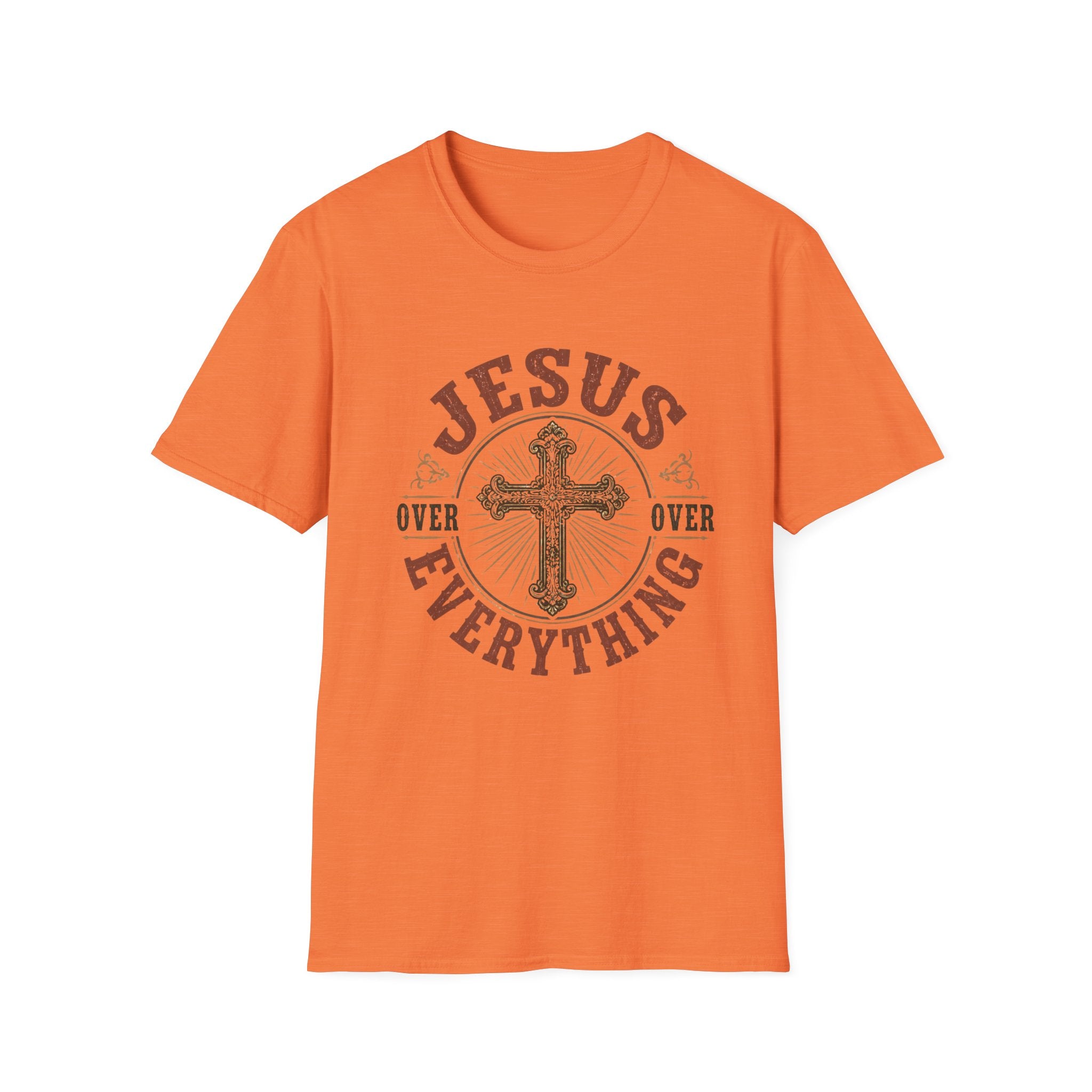 Jesus Over Everything T-Shirt — Christian Cross Faith Tee
