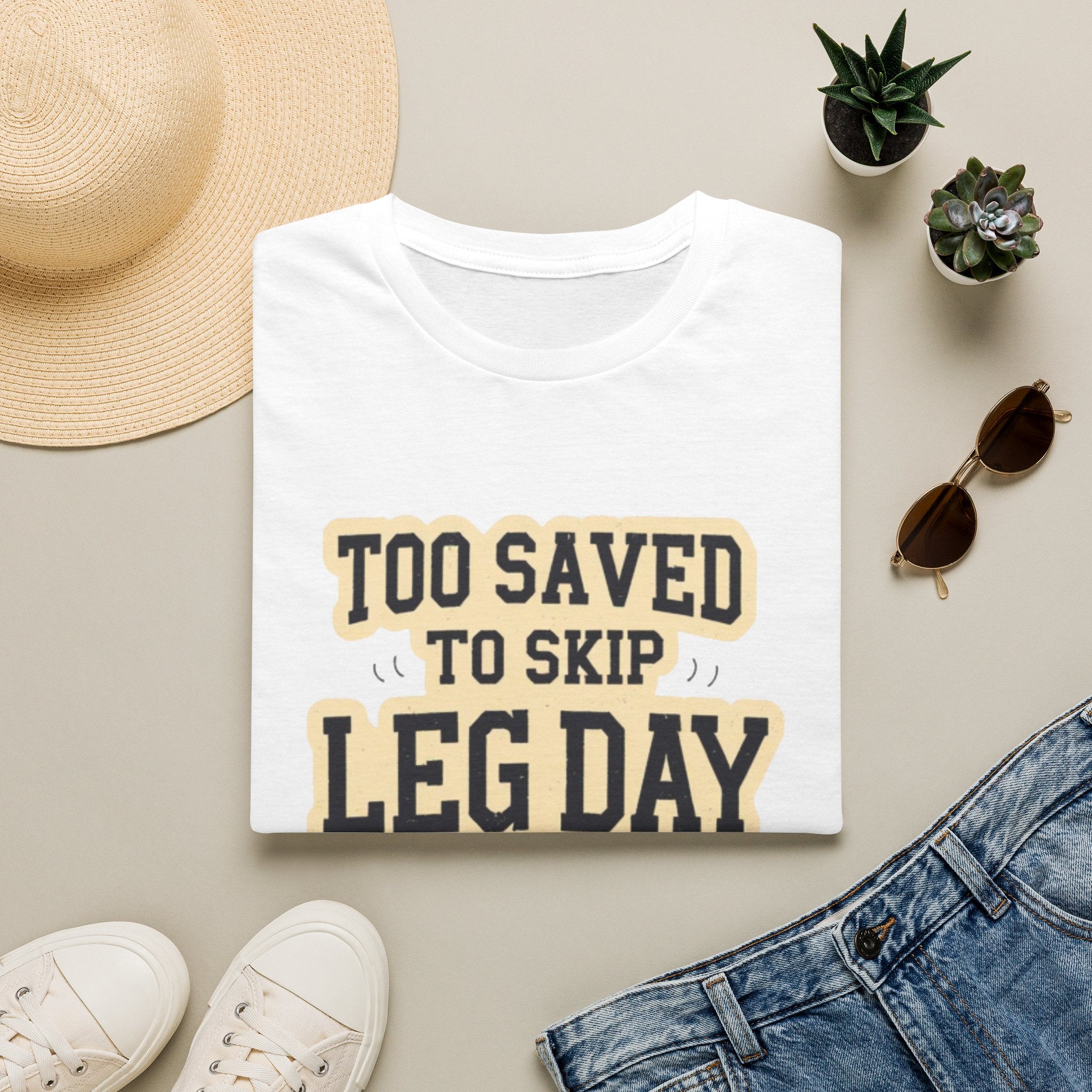 Too Saved To Skip Leg Day T-Shirt — Funny Gym Workout Tee