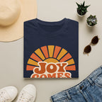 Joy Comes in the Morning T-Shirt — Retro Sunrise Graphic Tee