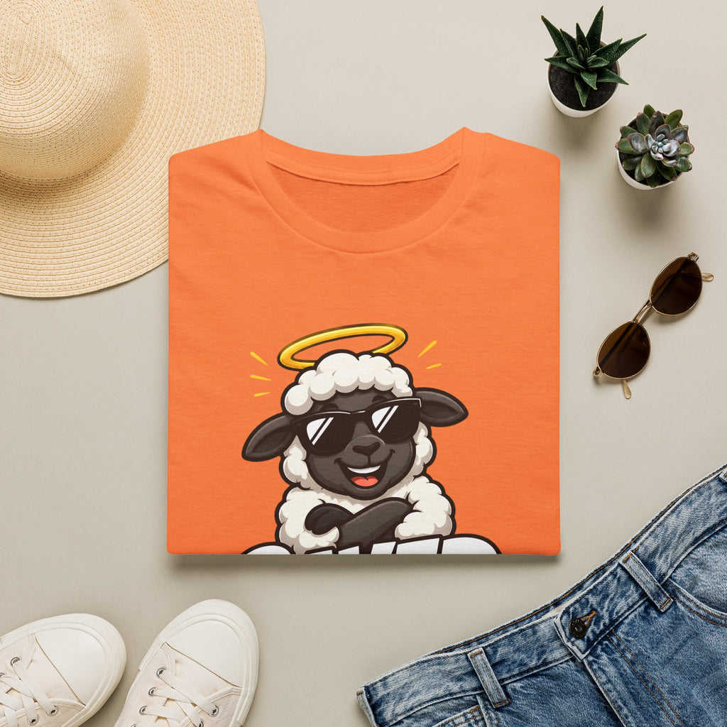 Saved Squad T‑Shirt — Cute Angel Sheep Graphic Tee for Christian Youth & Church Groups