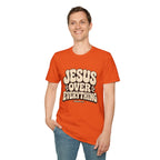 Jesus Over Everything T‑Shirt — Retro Faith Graphic Tee