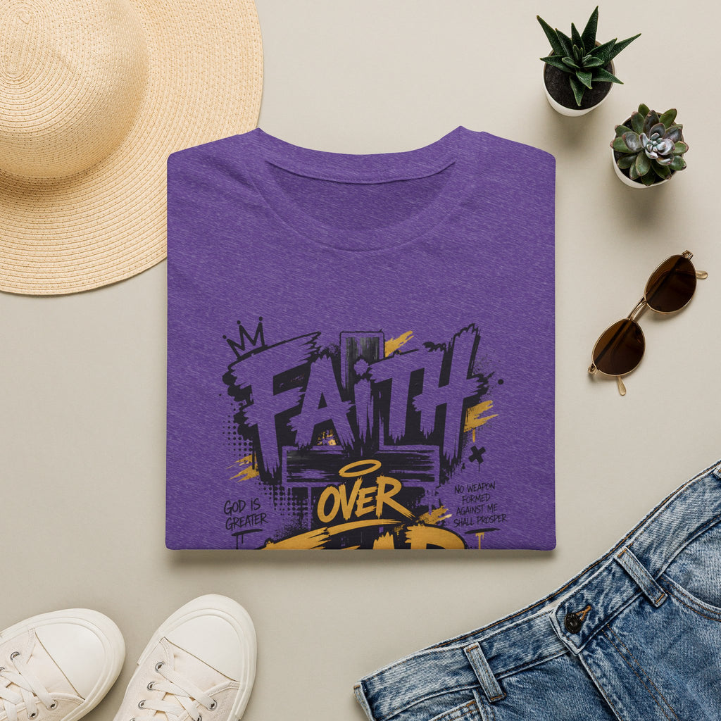 Faith Over Fear T-Shirt — Bold Graffiti Christian Inspirational Tee