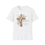 Jesus Floral Cross T-Shirt — Christian Faith Graphic Tee